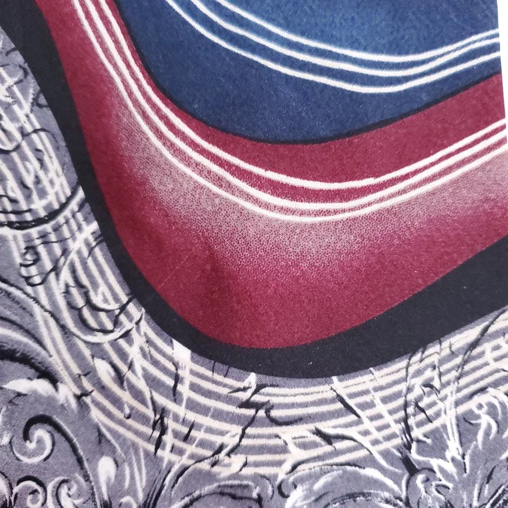 Bill Robinson Men 100% Silk Tie Grey Multicolor Size 58x4 - NWOT